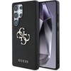 Guess Grained Big 4G Logo Small Classic Logo Samsung Galaxy S25 Ultra telefono dėklas, juodos spalvos