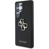 Guess Grained Big 4G Logo Small Classic Logo Samsung Galaxy S25 Ultra telefono dėklas, juodos spalvos