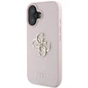 Dėklas Guess Grained Big 4G Logo Small Classic Logo iPhone 16 rožinės spalvos
