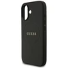 Guess Grained Ring MagSafe dėklas Apple iPhone 17 juodos spalvos