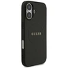 Guess Grained Ring MagSafe dėklas Apple iPhone 17 juodos spalvos