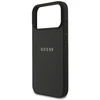 Guess Grained Ring MagSafe dėklas Apple iPhone 17 Pro Max juodos spalvos