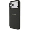 Guess Grained Ring MagSafe dėklas Apple iPhone 17 Pro Max juodos spalvos