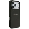 Guess Grained Ring MagSafe dėklas Apple iPhone 17 Pro juodos spalvos