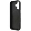 Guess Grained Triangle Logo MagSafe dėklas skirtas Apple iPhone 17 juodos spalvos