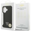 Guess Grained Triangle Logo MagSafe dėklas skirtas Apple iPhone 17 juodos spalvos