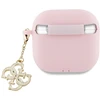 Dėklas Guess GUA4LECG4P AirPods 4 cover pink Silicone 4G Charm