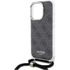 Guess GUHCP16XHC4SEK Apple iPhone 16 Pro Max 6.9" dėklas telefonui juodos spalvos Crossbody Cord 4G Print