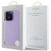 Guess GUHMP16LPSAHMCU Apple iPhone 16 Pro 6.3″ violetinės spalvos kietas dėklas Saffiano MagSafe