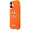 Guess IML 4G Script Metal Logo dėklas skirtas iPhone 17 Oranžinis