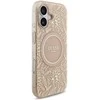 „Guess IML Flowers Electro Pearl Strap MagSafe“ dėklas Apple iPhone 17 telefonui, rožinis