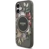 Guess IML Flowers Strap MagSafe dėklas skirtas Apple iPhone 17 juodos spalvos