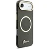 Guess IML Glitter Script Strap MagSafe dėklas skirtas iPhone 17 Juodas