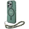 Guess IML Glitter With Pearl Strap MagSafe - dėklas skirtas Apple iPhone 16 Pro Max Žalias