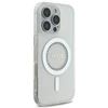 Guess GUHMP16LPFTDTEH Apple iPhone 16 Pro 6.3″ baltos spalvos kietas dėklas IML Rhinestones MagSafe