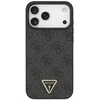 Original dėklas GUESS Leather 4G Triangle Strass MagSafe skirtas Apple iPhone 17 Pro Max juodos spalvos