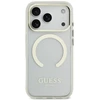 Guess Metal Outline MagSafe dėklas, skirtas iPhone 18 Pro / 17 Pro, auksinis