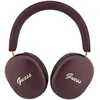 Guess Metallic Finish Auksinė Script Logo ENC belaidės ausinės, bordo spalvos