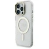 „Guess“ PC/TPU galvanizuoto stovo kameros rėmelis „MagSafe“ dėklas su keičiamais fonais, skirtas „Apple iPhone 16 Pro“