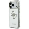 Guess PC/TPU Mirror 4G Glitter Logo MagSafe dėklas skirtas Apple iPhone 17 Pro Max Gold