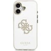 Guess PC/TPU Mirror 4G Glitter Logo MagSafe dėklas skirtas Apple iPhone 17 auksos spalvos