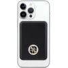 Guess Powerbank indukcinis 5W GUPBM3AL4DMK 3000mAh juodos spalvos MagSafe 4G Strassed Metal Logo