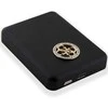 Guess Powerbank indukcinis 5W GUPBM3AL4DMK 3000mAh juodos spalvos MagSafe 4G Strassed Metal Logo