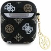 Guess PU 4G Peony Charm Apple AirPods 1/2 dėklas jūsų ausinėms juodos spalvos