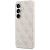 Guess PU 4G Script Metal Logo magnetinis dėklas skirtas Samsung Galaxy S26 rožinės spalvos