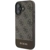 Guess PU 4G Stripe Apple iPhone 16 dėklas telefonui rudos spalvos