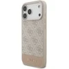 Guess PU 4G Stripe dėklas skirtas Apple iPhone 17 Pro Max Rožinė