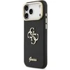 Guess PU Grained 4G Logo Stand Camera Frame dėklas skirtas Apple iPhone 17 Pro Max juodos spalvos