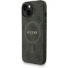 Guess PU Leather 4G Colored Ring Strap MagSafe dėklas skirtas Apple iPhone 13 juodos spalvos