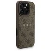 Guess PU Leather 4G Colored Ring Strap MagSafe dėklas skirtas Apple iPhone 16 Pro rudos spalvos