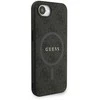 Guess PU Leather 4G Colored Ring Strap MagSafe dėklas skirtas Apple iPhone 16e juodos spalvos