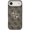 Guess PU Leather 4G Metal Logo Gold Frame dėklas skirtas Apple iPhone Air rudos spalvos