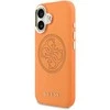 Guess PU Perskirtasated 4G dėklas skirtas Apple iPhone 17 oranžinės spalvos