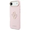 Guess PU Resin Logo dėklas skirtas Apple iPhone Air Rožinė