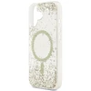 Original dėklas GUESS Resin Bottom Glitter MagSafe skirtas Apple iPhone 17 aukso spalvos