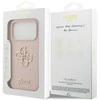 Guess Silicone Big 4G Script Dėklas Apple iPhone 17 Pro rožinės spalvos