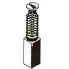 Haushalt Angliniai šepetėliai 30-06-021-H, 6,3 x 6,3 x 17 mm, 2 vnt