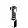 Haushalt Angliniai šepetėliai 30-19-024-H, 6,5 x 9,5 x 18 mm, 2 vnt