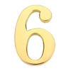 Haushalt Durų numeris "6", aukso spalvos, 45 mm