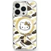 Hello Kitty HKHMP16XHGLEH Apple iPhone 16 Pro Max 6.9″ baltos spalvos kietas dėklas IML Golden Leaves MagSafe