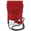Hello Kitty HKOWBPSCKER Raudona odinė rankinė su paslėpta kačiuko virvele