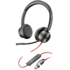 HP Poly „Poly Blackwire 8225 Stereo“ „USB-C“ ausinės + „USB-C/A“ adapteris
