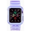 Dėklas Hurtel Apyrankė su laikrodžio apsauga Apple Watch 6 44mm / Watch 5 44mm / Watch 4 44mm / Watch SE 44mm violetinės spalvos