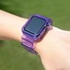 Dėklas Hurtel Apyrankė su laikrodžio apsauga Apple Watch 6 44mm / Watch 5 44mm / Watch 4 44mm / Watch SE 44mm violetinės spalvos