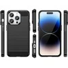 Hurtel Carbon Apple iPhone 14 Pro Max flexible gel back dėklas telefonui juodos spalvos