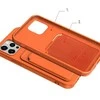 Hurtel Card silikoninis dėklas skirtas iPhone 12 Pro Max, oranžinis